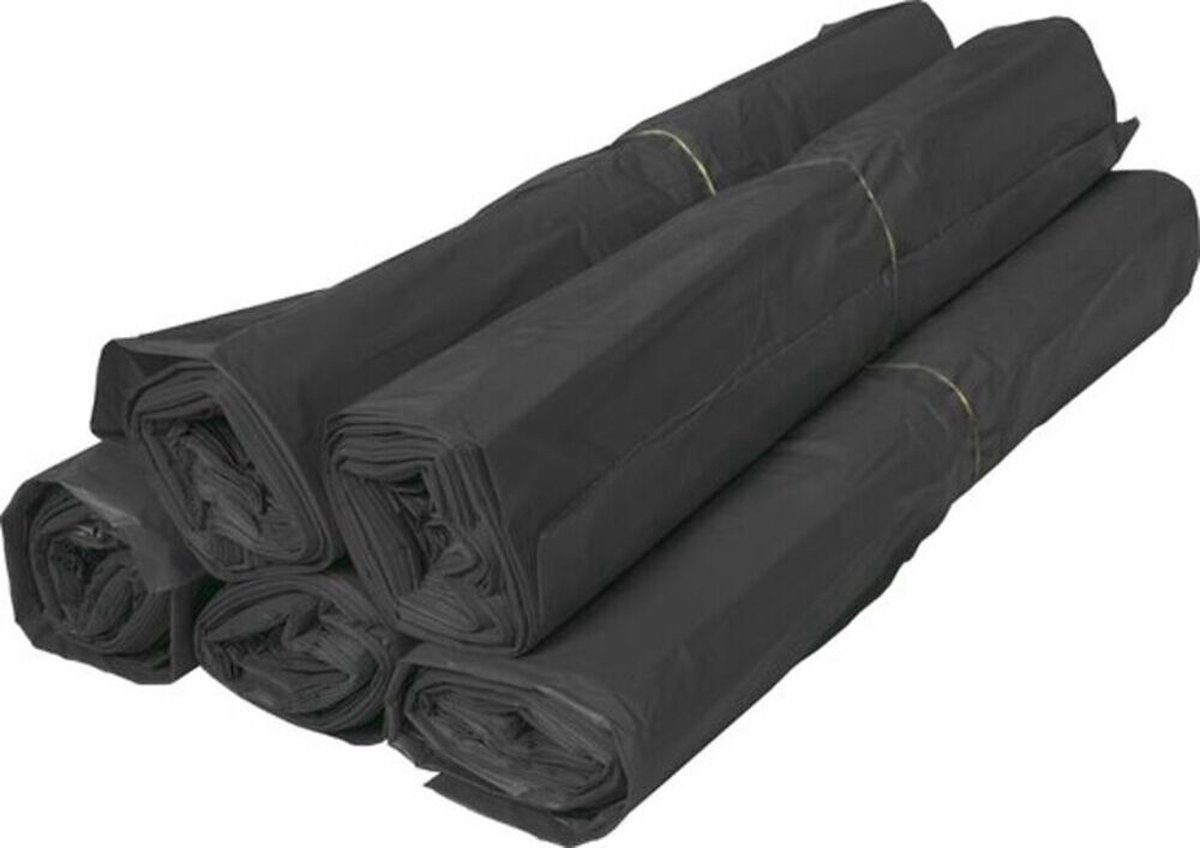 Eleganca stevige HDPE vuilniszakken - 50x60 cm - 250 gebruiksvriendelijke afvalzakken voor pedaalemmers, afvalemmers, inbouwprullenbakken en touch bins - zwarte vuilniszakken - 5 rollen van 50 afvalzakken