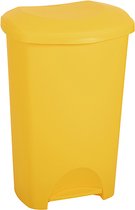 Poubelle à pédale - poubelle - poubelle - 50 litres - jaune