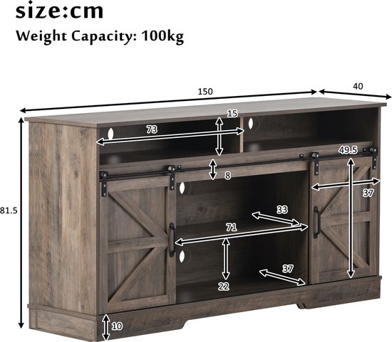 YITAHOME 106 cm Meuble TV pour TV jusqu'à 55 Pouces avec 7 LED RGB 22 Modes lumières TV Game Entertainment Center TV Low Board avec étagère en Verre réglable
