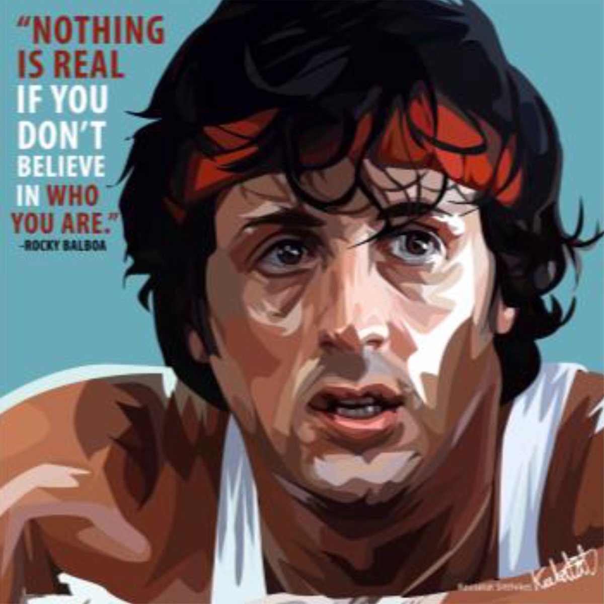 Muur Art Canvas Schilderij Rocky Balboa Poster Posters en Print