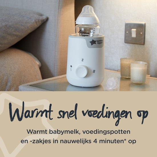 Tommee Tippee Easi Warm - elektrische flessen - en voedselverwarmer - automatische timer - draaiknop - wit van Merkloos — afbeelding 2