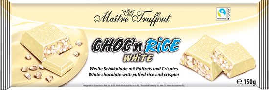 Choc´n Rice witte chocolade met gepofte-rijst 150g | bol