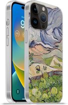 Geschikt voorApple Iphone 14 Pro Max hoesje - De Alpen - Vincent van Gogh - Siliconen Telefoonhoesje