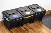 Afvalscheidingsbakken - Stapelbaar - Recycle Afvalbak - 4 stuks - 4 x 25 liter