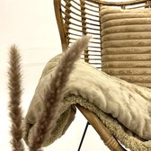 Dutch Decor - STANLEY - Plaid 150x200 cm - fleece deken met teddy en fleece - Semolina - beige