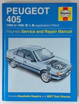 Peugeot 405 (1988 to 1996 E to N registration Petrol). Haynes Service and Repair Manual