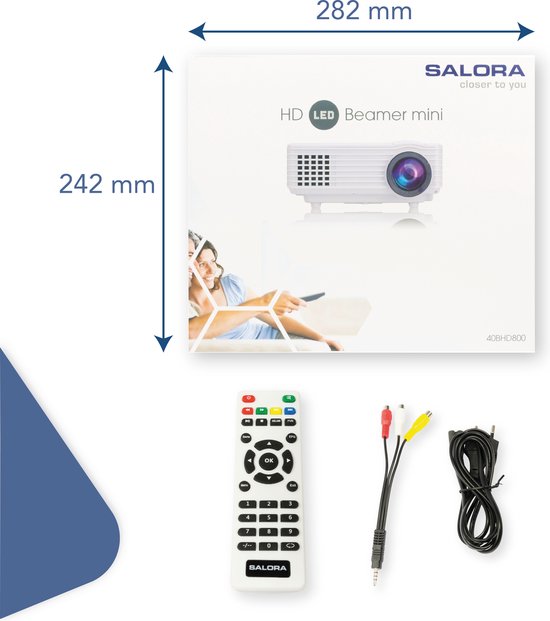 Salora 40BHD800 - Beamer - LED - HDMI - USB - TV tuner - Salora