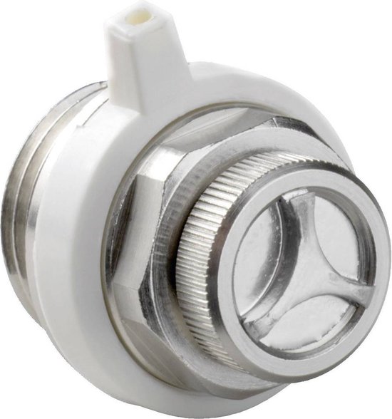 PATIKIL 1/2 inch BSP mannelijke witte schroefdraadkap, handmatige radiator- ontluchtingsventiel, stekker, 2 stuks vernikkelde messing doppen voor radiatoren, zilver