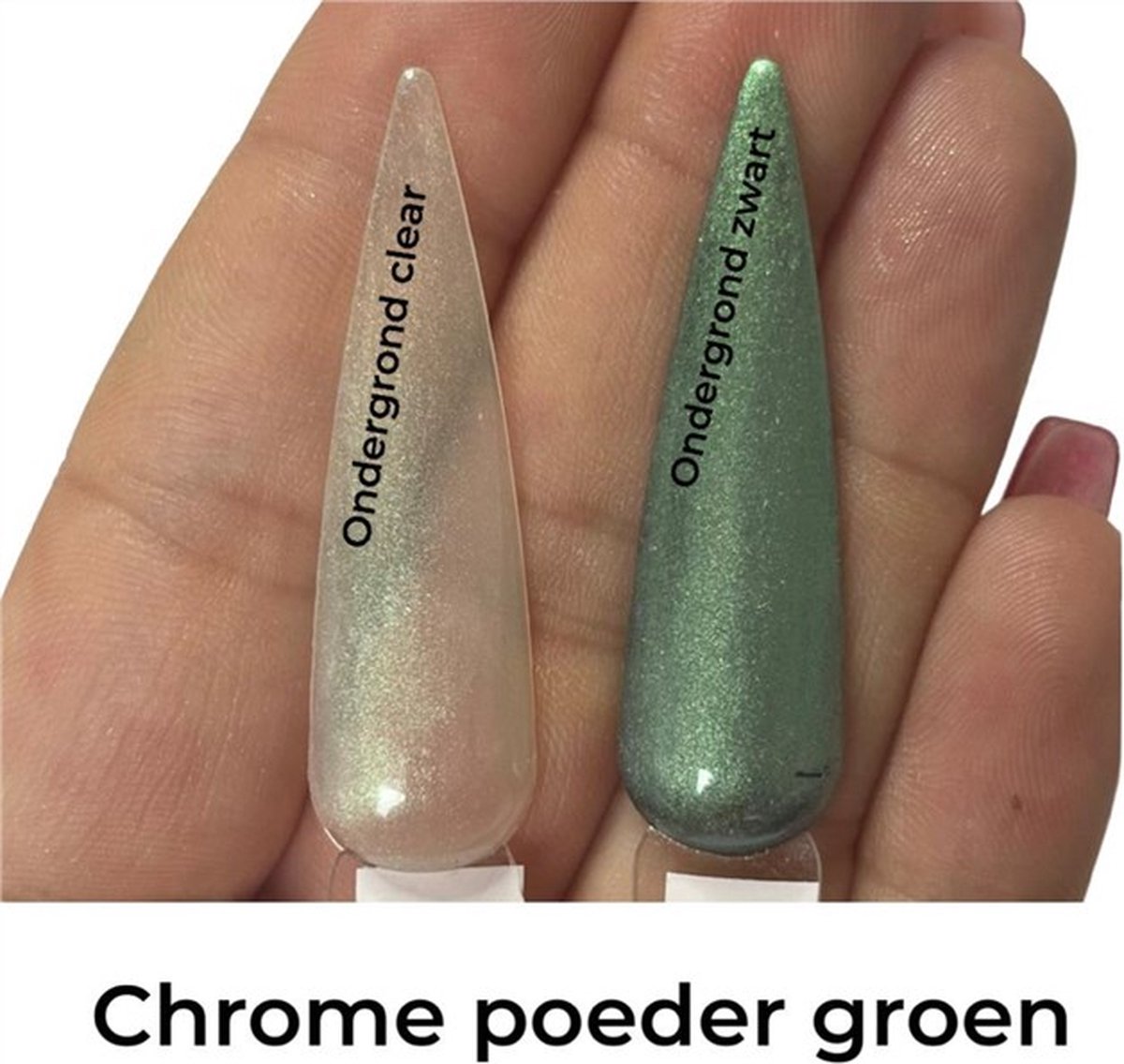 Goedkoopste Chrome poeder 10ml groen - Nailart - Chrome poeder nagels - Nagelsalon - Nagelstyliste - Nepnagels - Nail art poeder - Nails