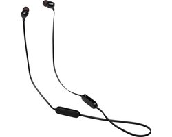 JBL Tune 125BT - Bluetooth Oordopjes Draadloos - In-ear Oortjes met Kabel - 16 uur speeltijd - Magnetisch Design - JBL Pure Bass - Zwart