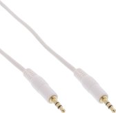 3,5mm Jack stereo audio kabel - verguld / wit - 5 meter