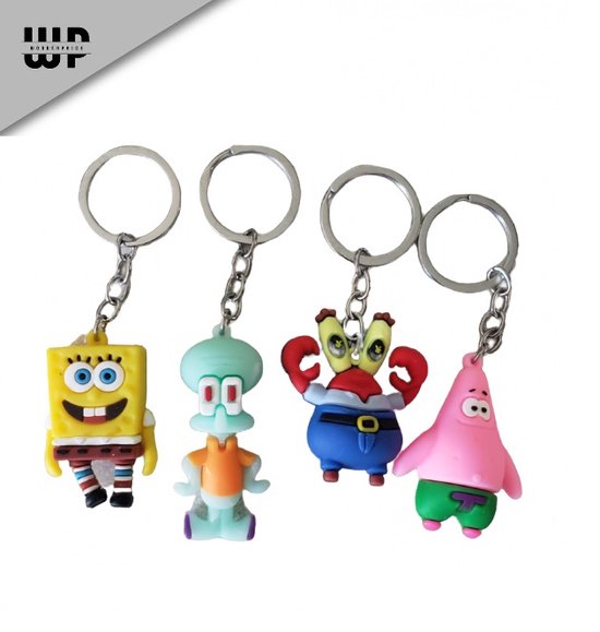 Porte-clés -clés Bob l' Spongebob 4 pièces - connu - Patrick - Krabe -  Squidward - Bob... | bol.com