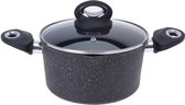 Oneiro’s Luxe Braadpan met deksel - gesmeed aluminium – ø20 x H 11 cm – koken – tafelen – keuken – koekenpan – inductie – gas – potten – pannen