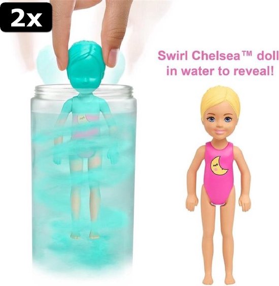 2x Barbie Color Reveal Slumber Party Barbiepop bol