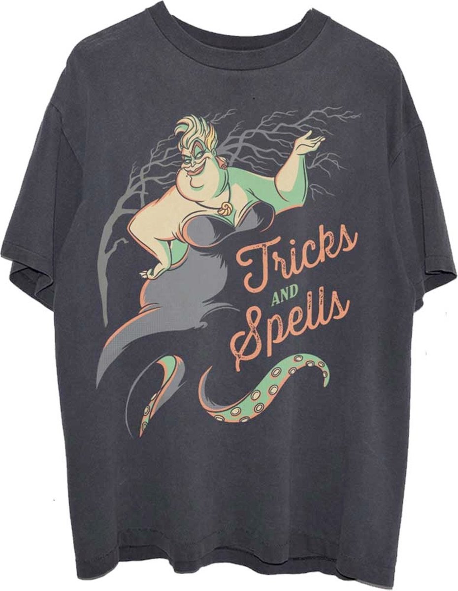 Disney Ariel The Little Mermaid Unisex Tshirt -2XL- Ursula Tricks & Spells Zwart