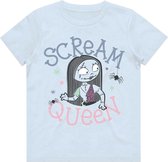 Disney The Nightmare Before Christmas - Scream Queen Kinder T-shirt - Kids tm 4 jaar - Blauw