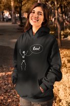 Rick & Rick Halloween Hoodie - S Hoodie -  Halloween Hoodie - Halloween Sweater - Dames Hoodie - Dames Sweater - Boo  - Funny Hoodie - Zwarte Hoodie