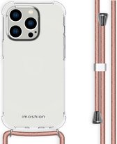 Coque iPhone 14 Pro iMoshion Backcover avec cordon - Or rose