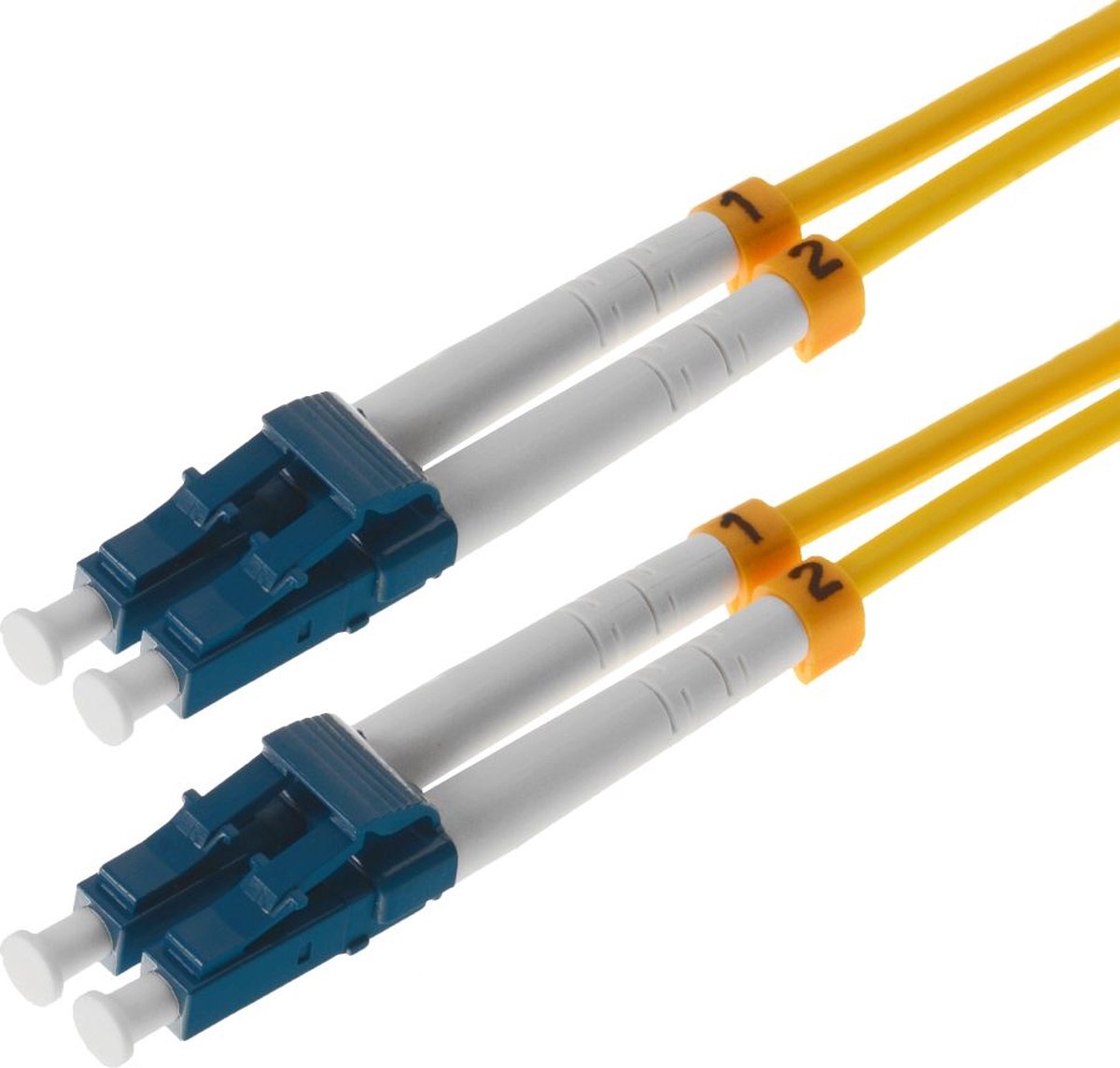 Helos 7.5m OS2 LC/LC Glasvezel kabel 7,5 m Geel