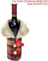 Hoesje voor flessen - Wijnfles decoratie - Luxe hoes voor wijnfles - Kerst - Kerstmis - Wijnfleshoes - Wijnfleszak