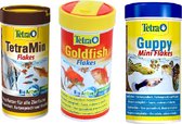 Tetra - Tetramin Voerpakket - Tetramin Flaks + Goldfish Flakes + Guppy Flakes - 3x 250ml