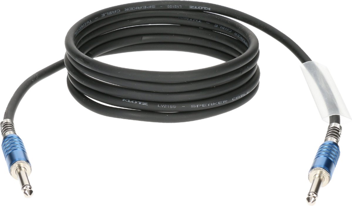 Klotz SC1PP01SW speakerkabel 2x jack 2 x 1.5 mm² 1 meter