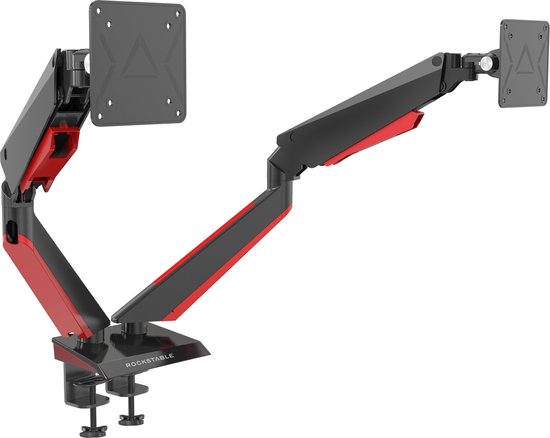 Acer Monitorhouder voor 2 monitoren tot 32 inch | VESA 75 x 75/100 x 100 mm | twee afzonderlijke armen standaard | metalen bureauklem | draaibaar, kantelbaar, zwenkbaar | tot 8 kg | zwart