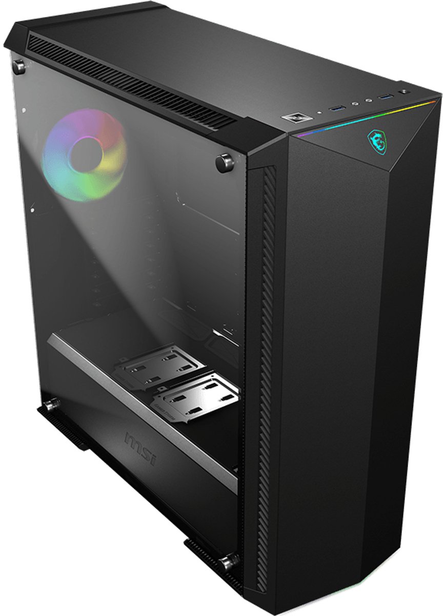 MSI MPG GUNGNIR 100 - Towermodel - uitgebreide ATX - geen voeding (ATX) - zwart, lichtgrijs - USB/Audio