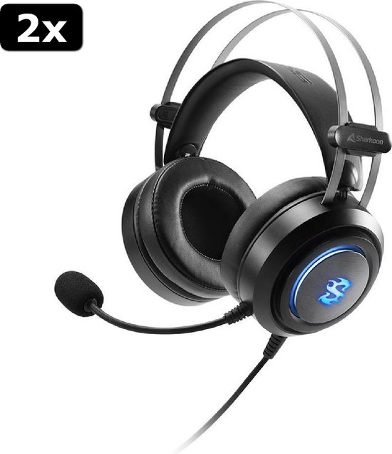 Sharkoon Hoofdtelefoon SGH50, zwart, meerkleurig, zwart/wit