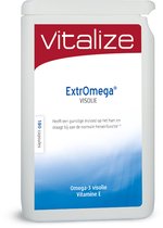 Vitalize Extromega Visolie 180 capsules - Goed voor hart, gezichtsvermogen en bloeddruk - Natuurlijke koudwater visolie (triglyceride-olie) gecombineerd met vitamine E