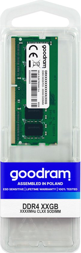 Goodram GR2400S464L17/16G 16GB DDR4 SODIMM 2400MHz (1 x 16 GB)