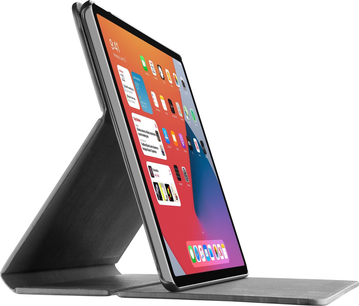 Cellularline - iPad Air 10,9" (2020/2022), hoesje slim stand, zwart