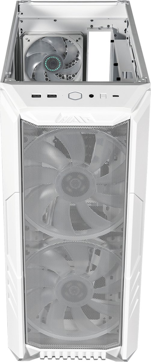 Cooler Master HAF 500 White - Midtowermodel - E-ATX - 2 x 2.5’’, 2 x 3.5’’/2.5’’ - max. lengte videokaart 410 mm - wit