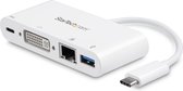StarTech.com Adaptateur multiport USB-C pour ordinateurs portables Power Delivery DVI GbE USB 3.0