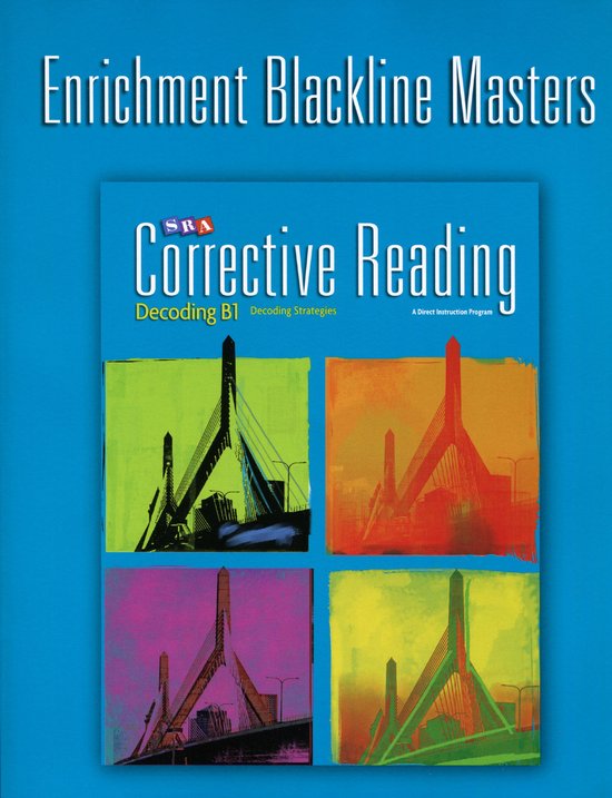 Corrective reading decoding level b1 enrichment blackline master 