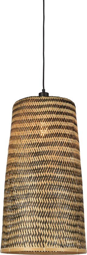 GOOD&MOJO Hanglamp Kalimantan - Bamboe - Ø37cm - Scandinavisch,Bohemian - Hanglampen Eetkamer, Slaapkamer, Woonkamer