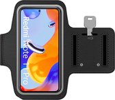 Arara Armband Geschikt voor Xiaomi Redmi Note 11 Pro sportarmband - hardloopband - Sportband hoesje - zwart