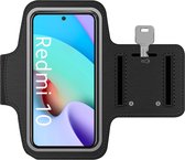 Arara Armband Geschikt voor Xiaomi Redmi 10 2022 sportarmband - hardloopband - Sportband hoesje - zwart