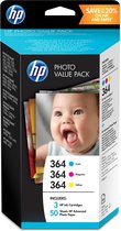 HP 364 - Inktcartridge / Cyaan / Magenta / Geel + Papier