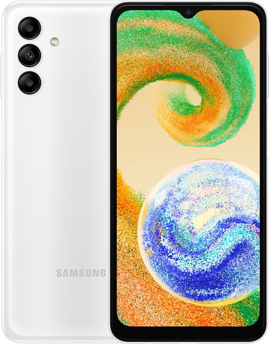 Samsung Galaxy A04s 6,5″ HD+ Infinity-V Display, 3GB RAM, 32GB, 5.000mAh batterij, wit