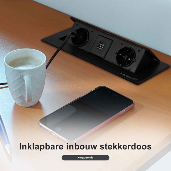 Thebo Contactdoos ST3900ST In De Kleur RVS Met 2 Stopcontacten Met