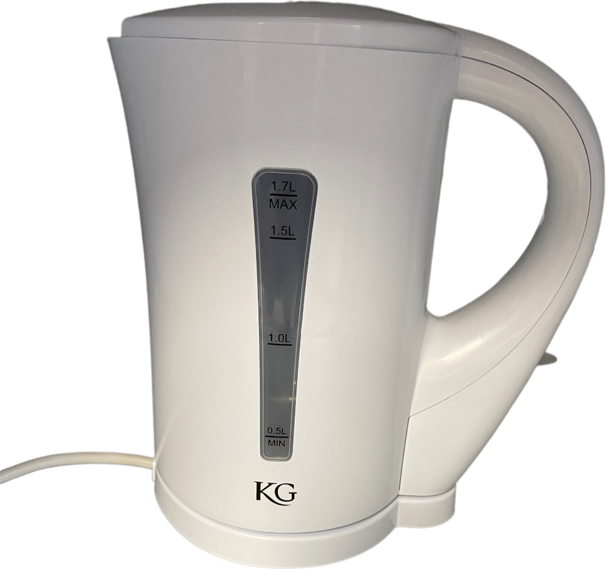 KG Waterkoker 1,7 Liter, met automatische Kookstop, incl. Droogkookbeveiliging & Indicatielampje, 2200 Watt, KGD1001, Kleur: Wit