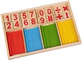 Boîte de comptage en bois - Apprendre à compter - speelgoed Montessori - Bâton de comptage