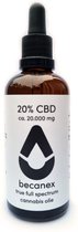 Becanex - 100 mL True Full Spectrum CBD Olie - 20% CBD (ca. 20.000 mg) - CBG, CBC, CBN, etc. - Plant-identiek - Gemaakt in EU