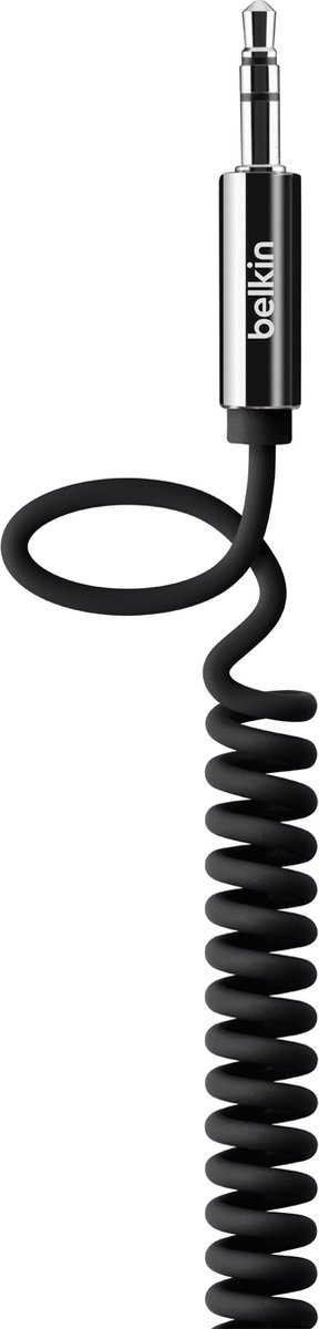 Belkin MIXIT Opgerolde 3.5 mm AUX-kabel - 1.8 m - Zwart