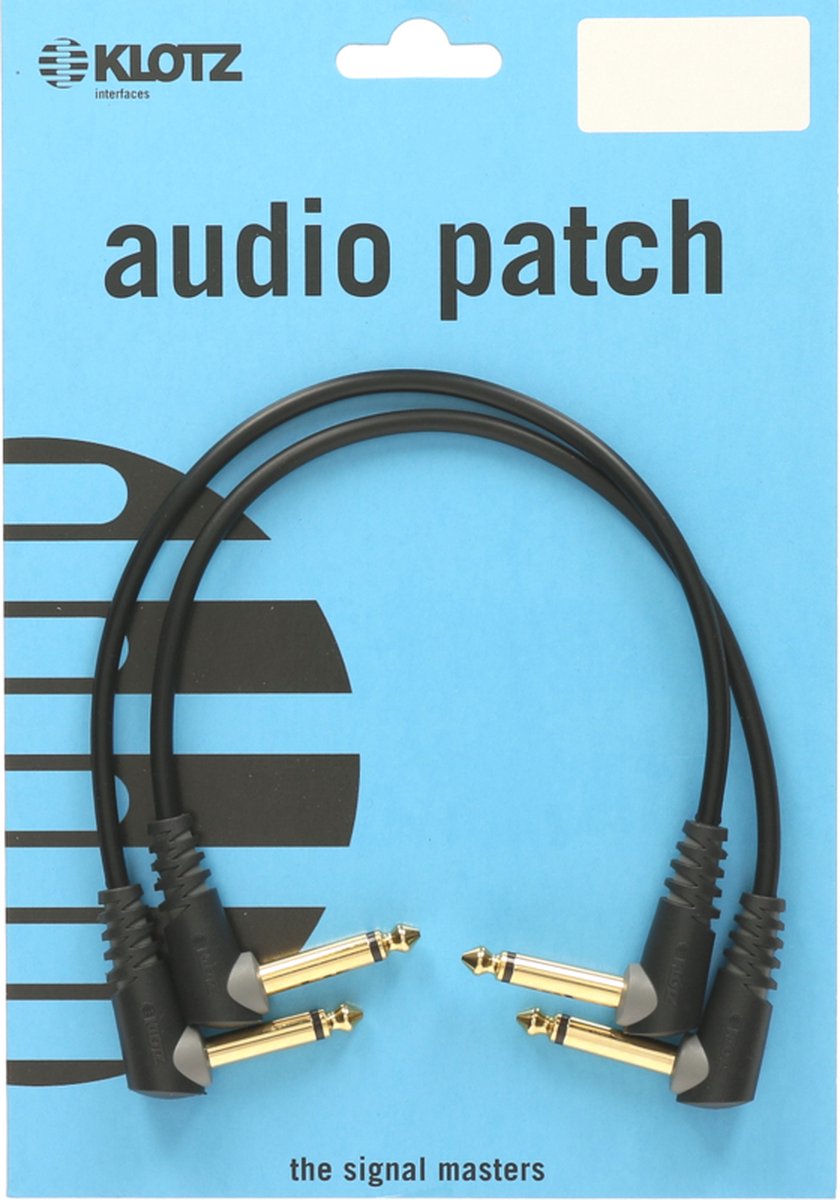 Klotz AU-AJJ0060 2x patchkabel 6.35 mm haaks 60 centimeter
