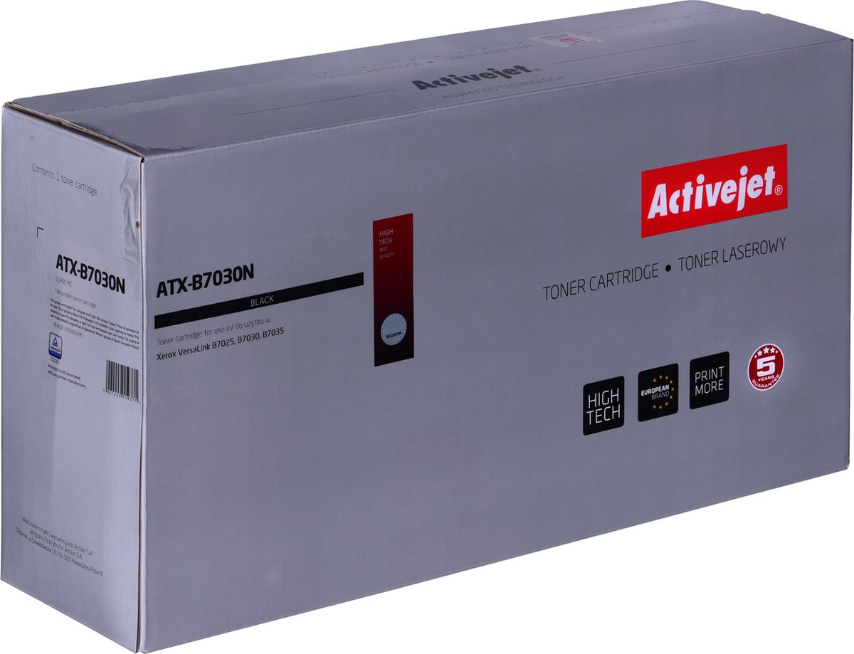 Image of Activejet ATX-B7030N tonercartridge voor Xerox-printer, vervangt XEROX 106R03395; Supreme; 15000 pagina's; zwart