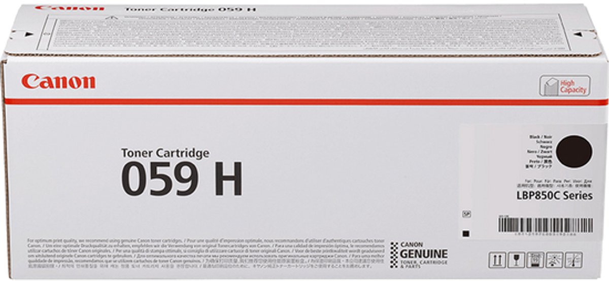 Canon 059 H - Hoge capaciteit - zwart - origineel - tonercartridge - voor i-SENSYS LBP852Cx;Satera LBP851C;LBP852Ci