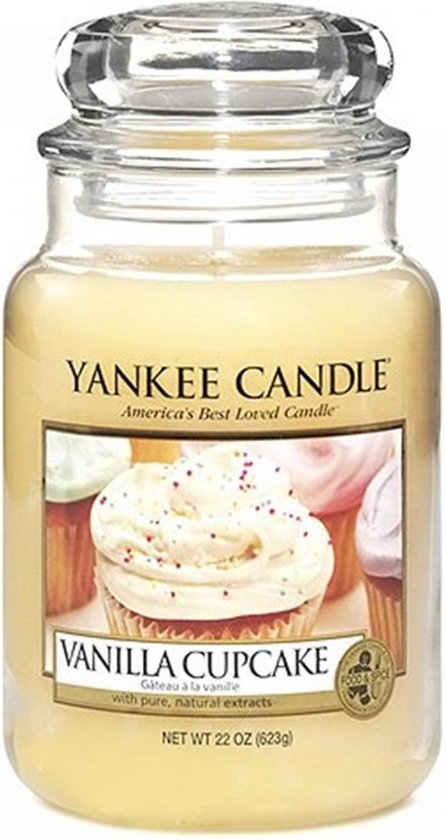 Yankee Candle Geurkaars Large Vanilla Cupcake - 17 cm / ø 11 cm | bol.com
