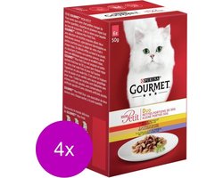 4x Gourmet Mon Petit - Duo Vlees - Kattenvoer - 6x50g